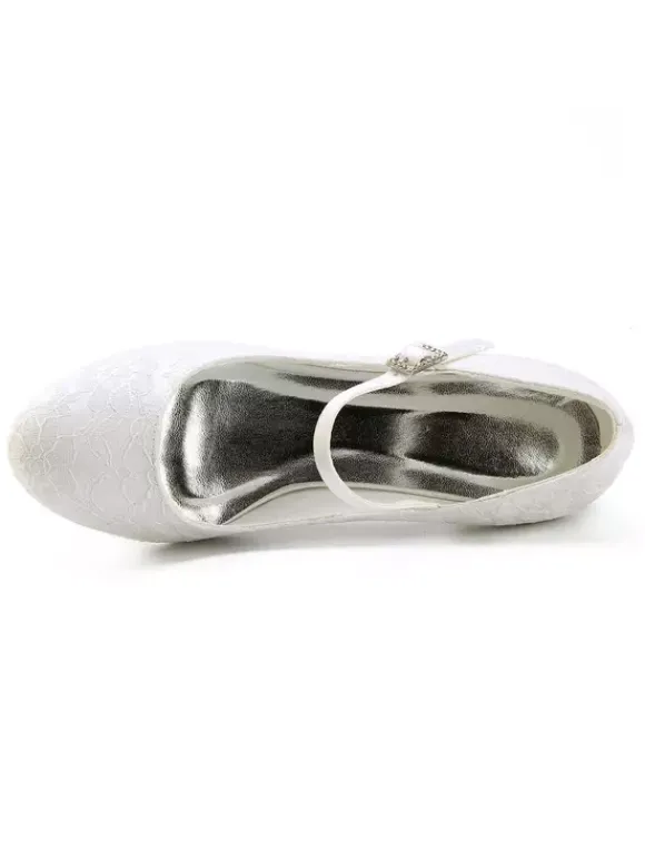 Vintage Wedding Shoes Lace Round Toe Buckle Detail Bridal Shoes Mother Of The Bride Shoes
