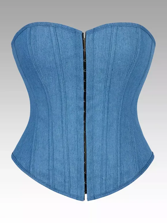 Vintage Clothing Vintage Corset Vintage Women's Clothing Light Sky Blue Corset Adult's Women's Chic