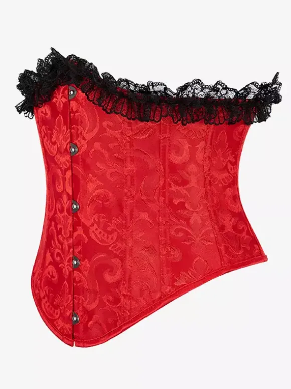 Vintage Clothing Vintage Corset Vintage Women's Clothing Red Lace Corset Adult's Women's Chic