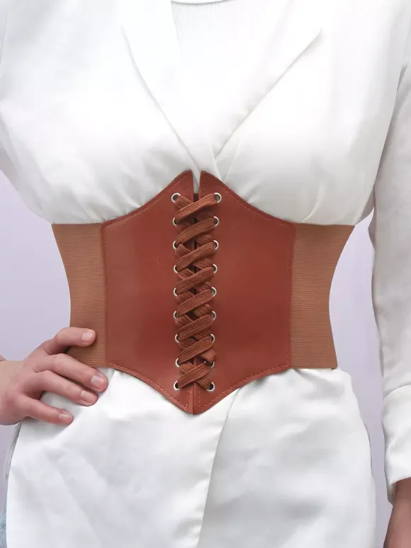 Vintage Corset Vintage Women's Clothing PU Leather