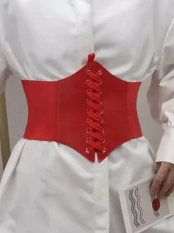 Vintage Corset Vintage Women's Clothing PU Leather
