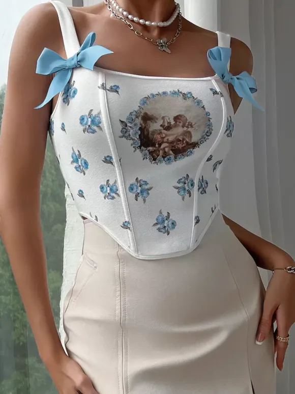 Vintage Corset Vintage Women's Clothing Lace Up Poly/Cotton Blend