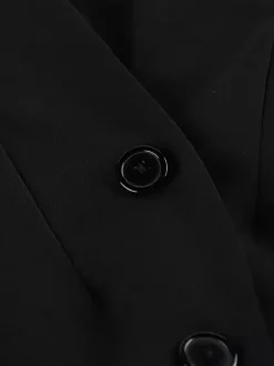 Vintage Peplum Blazer For Women - Puff Sleeve Stand Collar Slim Fit Jacket - Chic Spring Party Outerwear 2026