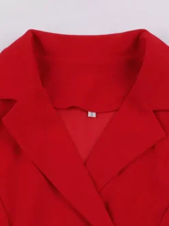 Vintage 1950s Swing Dress for Women - A Line Double Breasted Lapel Collar Rockabilly Midi Tea Dress - Summer Cocktail 2026