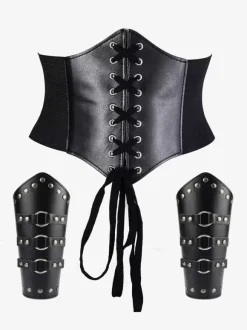 Waistband Black Steampunk Costume Accessory Vintage Clothing