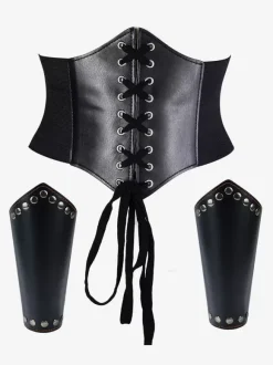 Waistband Black Steampunk Costume Accessory Vintage Clothing