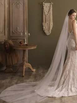 Waterfall Wedding Veils One-Tier Tulle Bridal Veil
