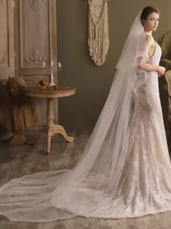 Waterfall Wedding Veils Two-Tier Tulle Bridal Veils
