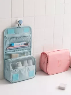 Waterproof Travel Storage Bag With Hook Large Capacity Portable Hand-held Toiletry Bag For Women