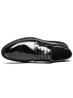 Wedding Dress Derby Formal Shoes For Men Round Toe Strap Adjustable Lace Up White Derby Shoes