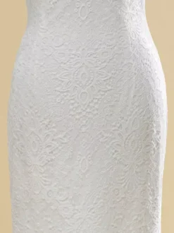 Wedding Dress V-Neck Sleeveless Natural Waist Cut Out With Train Bridal Mermaid Dress