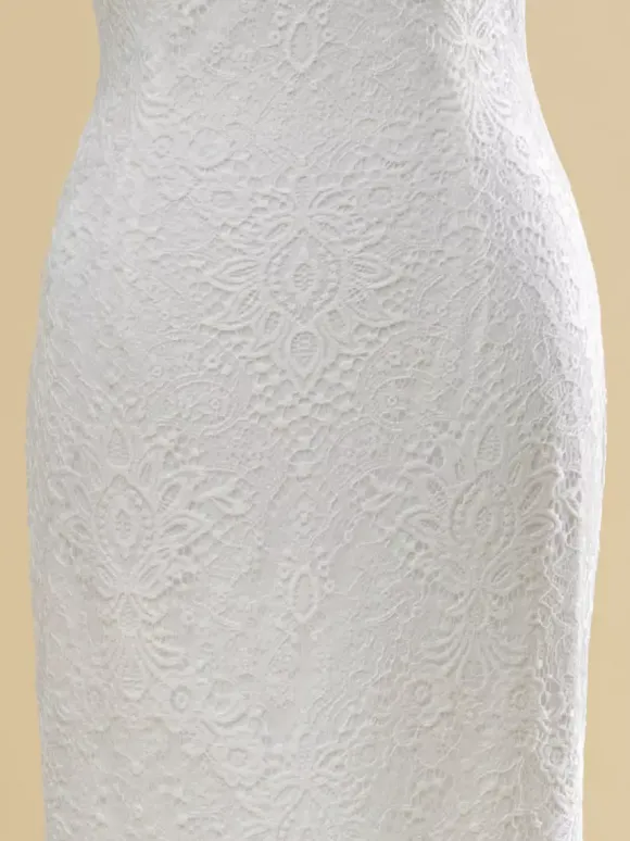 Wedding Dress V-Neck Sleeveless Natural Waist Cut Out With Train Bridal Mermaid Dress