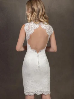 Wedding Dresses Sweetheart Neck Sleeveless Short Knee-Length Short Bridal Dress