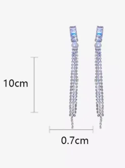 Wedding Earrings Diamond Metal Pierced Wedding Jewelry