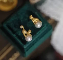 Wedding Earrings Imitation Pearl Unisex Silver Plated Pierced Bridal Jewelry Acc