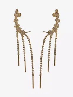 Wedding Earrings Rhinestone Girl's Rhinestone Pierced Bridal Jewelry