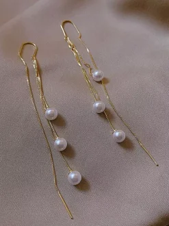 Wedding Earrings Rhinestone Women's Rhinestone Pierced Wedding Jewelry