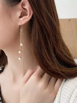 Wedding Earrings Rhinestone Women's Rhinestone Pierced Wedding Jewelry
