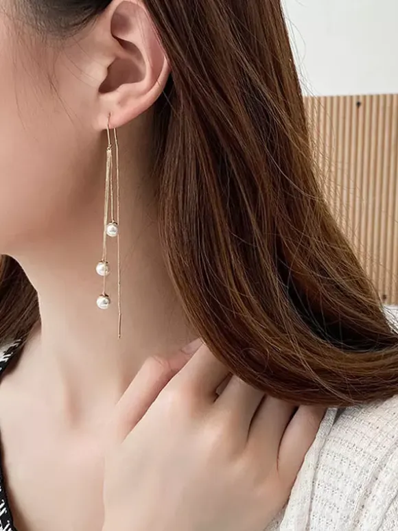 Wedding Earrings Rhinestone Women's Rhinestone Pierced Wedding Jewelry