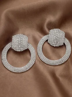 Wedding Earrings Rhinestone Girl's Rhinestone Pierced Wedding Jewelry