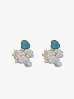 Wedding Earrings Rhinestone Girl's Rhinestone Pierced Bridal Jewelry