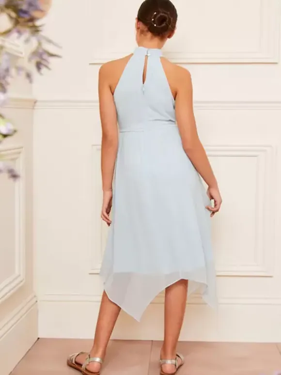 Wedding Flower Girl Dresses Special Occasion Dresses Baby Blue Sleeveless Sequins