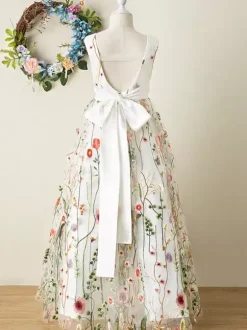 Wedding Flower Girl Dresses Special Occasion Dresses Ivory Sleeveless