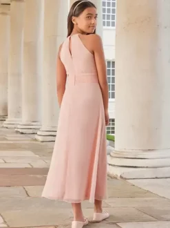Wedding Flower Girl Dresses Special Occasion Dresses Pink Sleeveless Ruffles