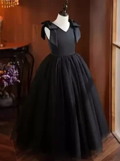 Wedding Flower Girl Dresses Special Occasion Dresses Emeralds Long Sleeves Pearls