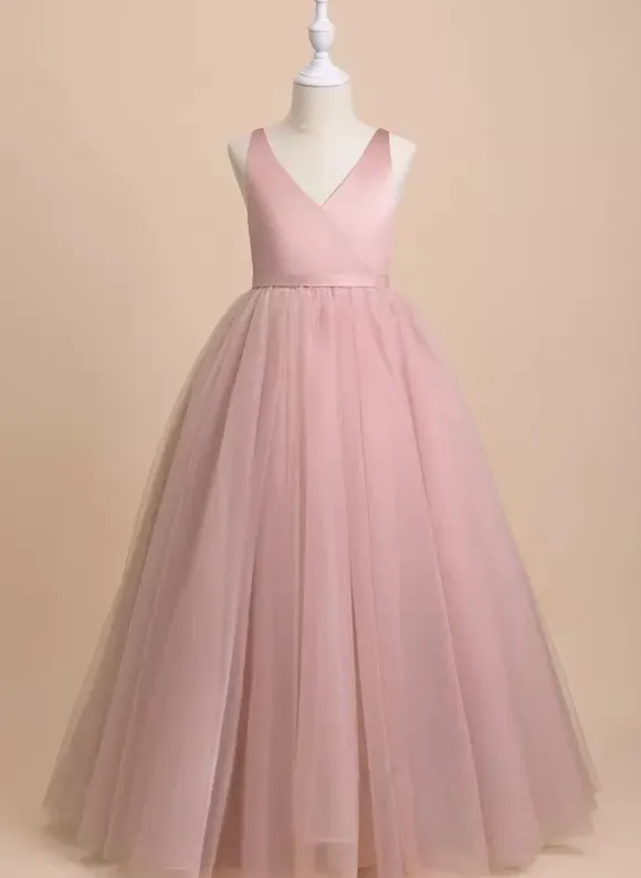 Wedding Flower Girl Dresses Special Occasion Dresses Ivory Sleeveless Sash