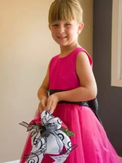 Wedding Flower Girl Dresses Special Occasion Dresses Peach Sleeveless Bows