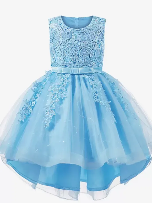 Wedding Flower Girl Dresses Special Occasion Dresses Soft Pink Sleeveless Lace