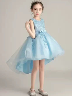 Wedding Flower Girl Dresses Special Occasion Dresses Soft Pink Sleeveless Lace