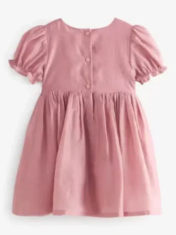 Wedding Flower Girl Dresses Special Occasion Dresses Soft Pink Short Sleeves Flowers