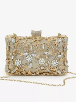 Wedding Handbags Wedding Accessories Bridal Purse Chains Cut Out Rhinestones