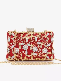 Wedding Handbags Wedding Accessories Bridal Purse Chains Cut Out Rhinestones