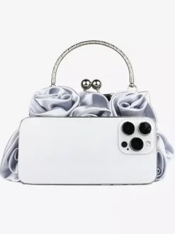 Wedding Handbags Wedding Accessories Bridal Purse Flowers Pleated