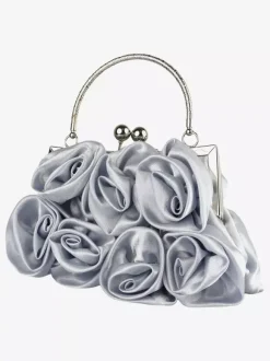 Wedding Handbags Wedding Accessories Bridal Purse Flowers Pleated