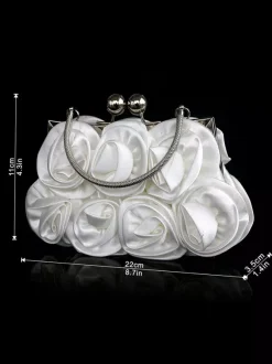 Wedding Handbags Wedding Accessories Bridal Purse Flowers Pleated