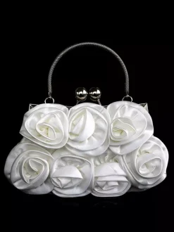 Wedding Handbags Wedding Accessories Bridal Purse Flowers Pleated