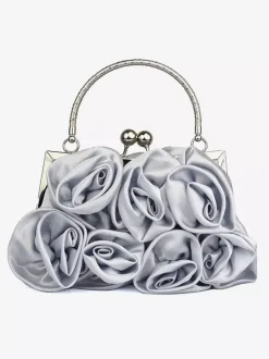 Wedding Handbags Wedding Accessories Bridal Purse Flowers Pleated