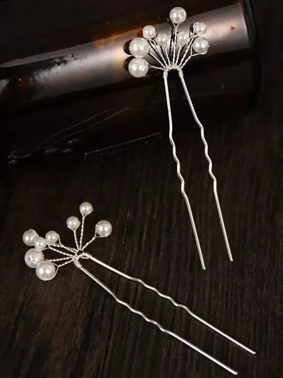 Wedding Headpieces White Metal Bridal Hair Accessories
