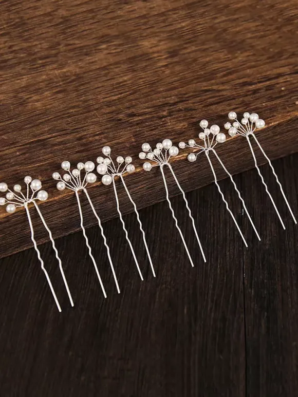 Wedding Headpieces White Metal Bridal Hair Accessories