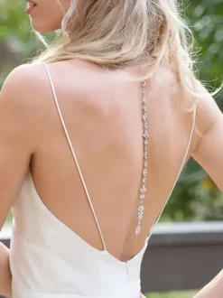 Wedding Necklaces Silver Rhinestone Wedding Necklace