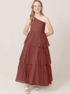 Wedding Party Dresses Beautiful Kids Social Party Dress Wedding Wedding Flower Girl Dress Flower Girl Dresses Sleeveless Tiered Light Gray