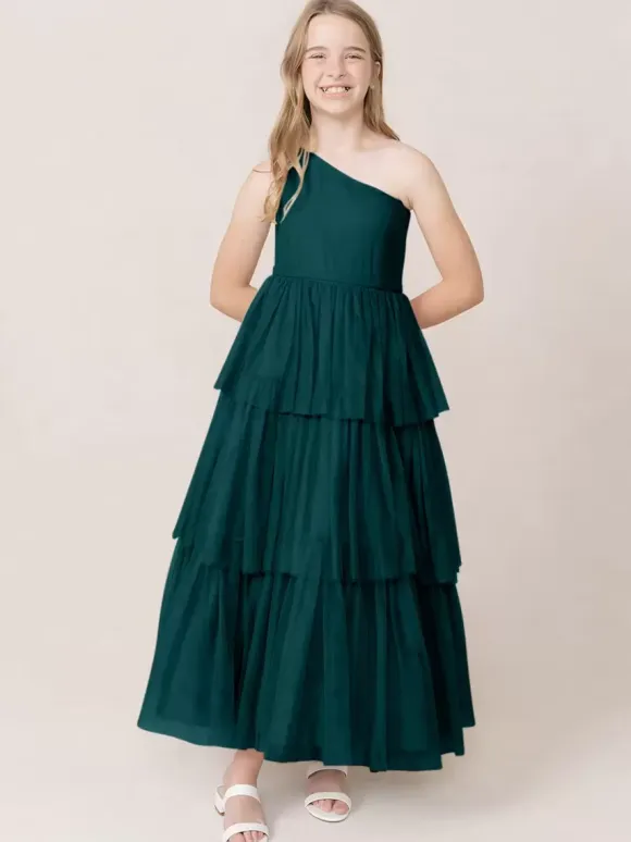 Wedding Party Dresses Beautiful Kids Social Party Dress Wedding Wedding Flower Girl Dress Flower Girl Dresses Sleeveless Tiered Light Gray
