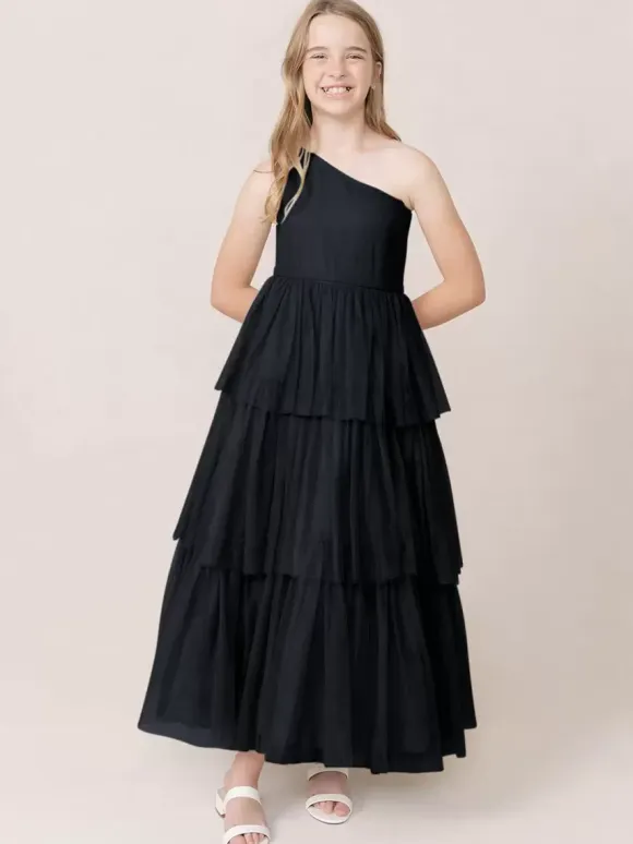 Wedding Party Dresses Beautiful Kids Social Party Dress Wedding Wedding Flower Girl Dress Flower Girl Dresses Sleeveless Tiered Light Gray