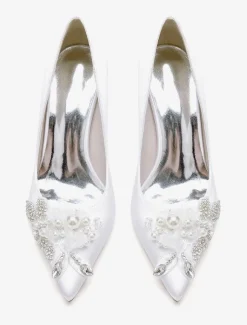 Wedding Shoes Bridal Pumps Satin Pointed Toe
