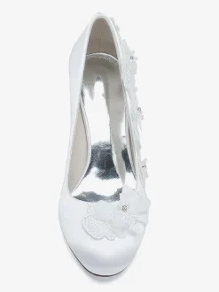 Wedding Shoes Bridal Pumps Satin Round Toe