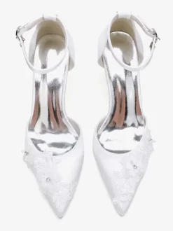Wedding Shoes Bridal Pumps Satin Pointed Toe